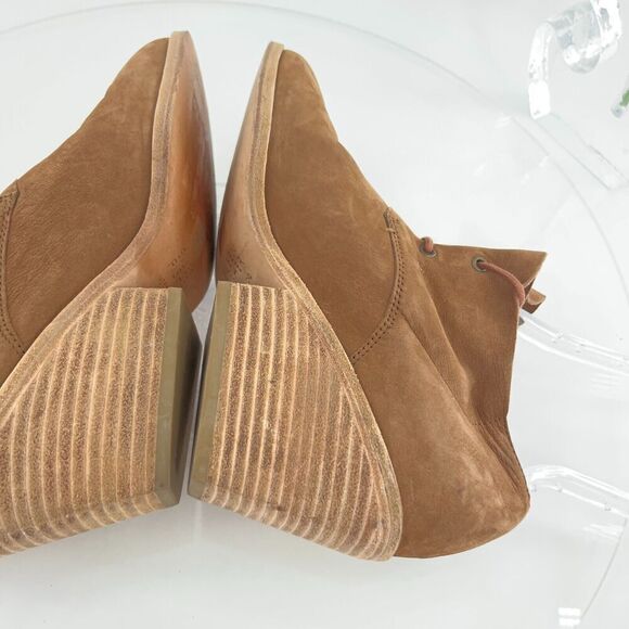 Eileen Fisher Women's Charlie Boot Size 7.5 Block Heel Lace Up Brown Leather - Picture 8 of 12